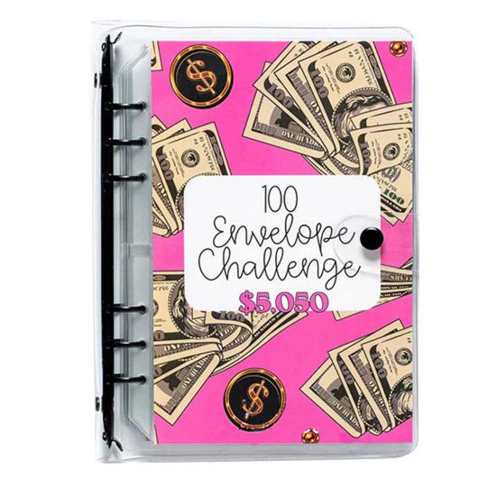 Kniha výzev pro úsporu peněz Všestranný organizér rozpočtu 100 obálek Plánovač výzev pro úsporu peněz Pořadač pro domácí