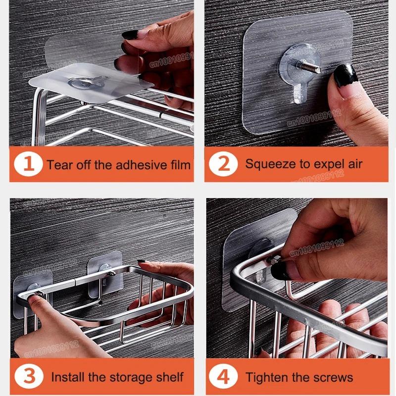 10PCS Punch-Free Wall Hooks Self Adhesive Screw Stickers Hooks for Hanging Photo Frame Wall Clock Bathroom Kitchen Utensils Hook