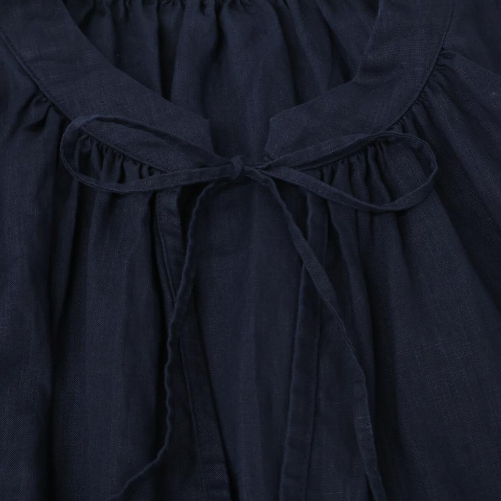 Graphpaper GL241-50277B Linen Smock Blouse / Linen Smock Blouse tops 00 NavyUsed