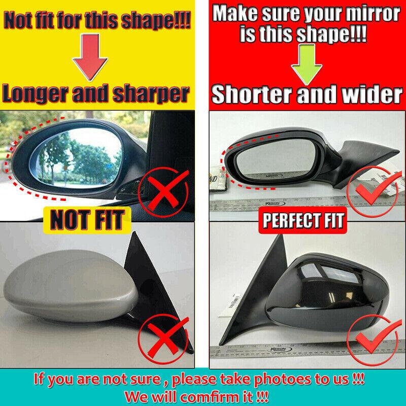 Fits BMW E90 E92 LCI 328i 335i 2009 2010-2011 M3 Style Mirror Cover Gloss Black