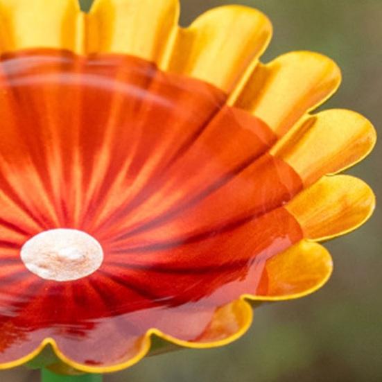 Metal Blomsterhavepæl Dekorativ Bi Vandingsstation Kolibri Fodder Mini Fuglebad Udendørs Bestøver Drikkeskål til Bier i Haven