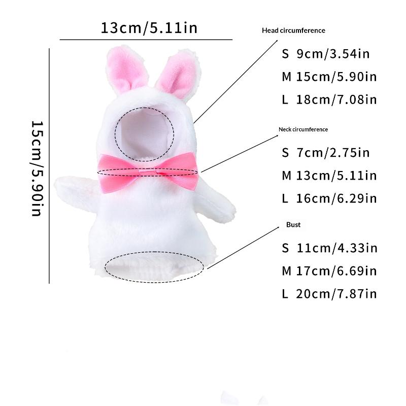 

Милая Плюшевая Теплая Одежда для Птиц Форма Кролика Попугайский Наряд с Ушами Удобная Одежда Птицы Товары для Питомцев Аксессуары L