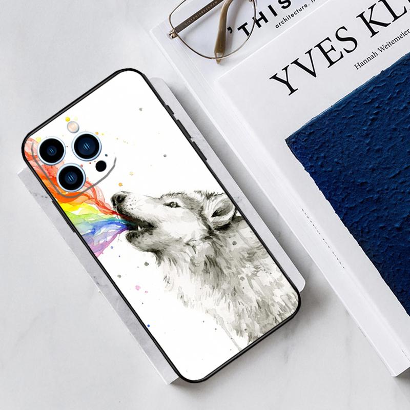 Animal Wolf Case For iPhone 17 Air 14 13 12 11 15 16 Pro Max Mini 15 16 Plus 16e Funda Silicone Cover