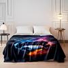 Gaming Controller with Neon Light Design Flannel Blanket for Bedroom, Living Room, Sofa, and Nap Sofas.