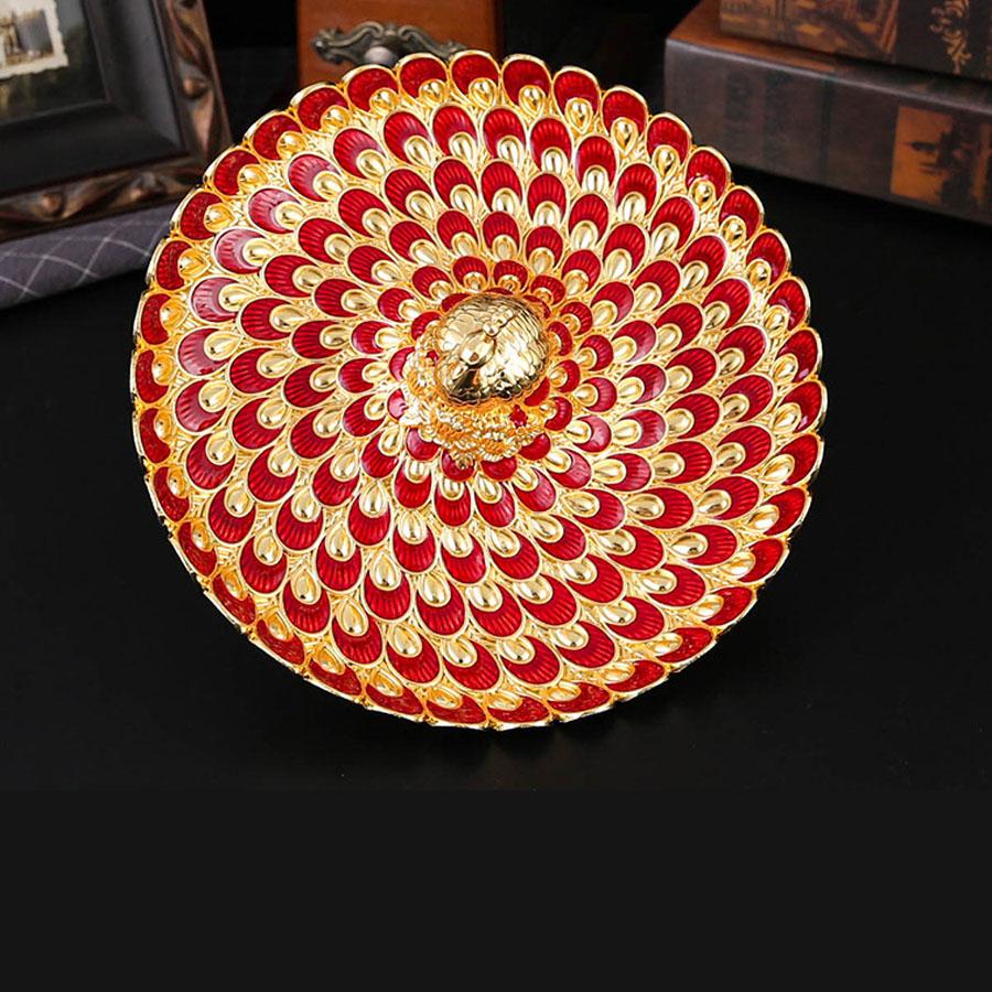 Fruits Serving Tray Peacock Fruit Bowl Snack Dish Cookie Appetizer Bowl Decorative Dry Fruit Bowl for Home Holiday Decoration