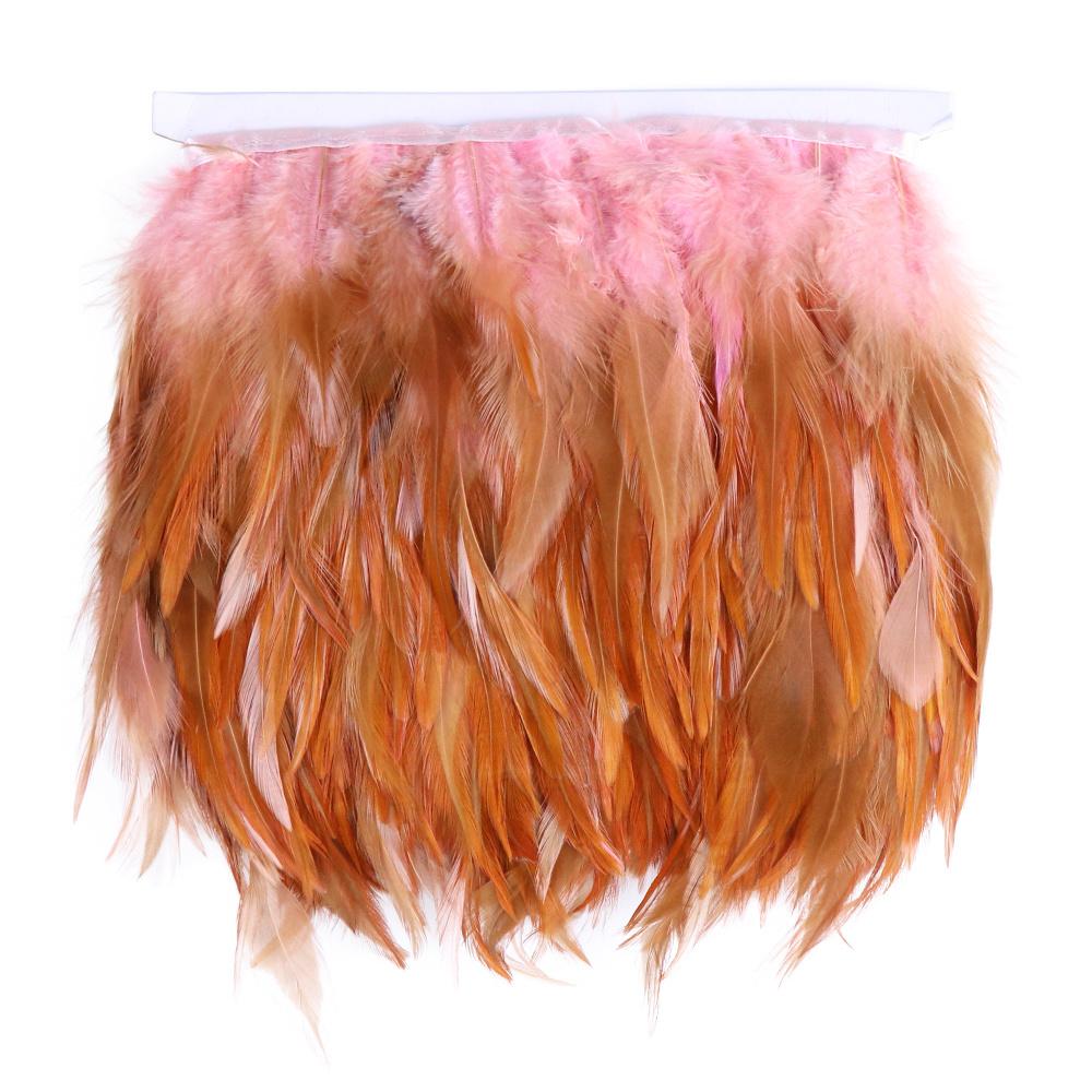 1Meter Fluffy Chicken Feather Trim 8-13cm for Wedding Clothing Dress Decoration Rooster Feather Ribbon Sewing Accessories