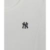 MLB New York Yankees Arc Hem Basic Embroidered Logo Crew Neck Short Sleeve Summer Breathable High-Value T-Shirt Women T-Shirt 3FTSB1163-50WHS