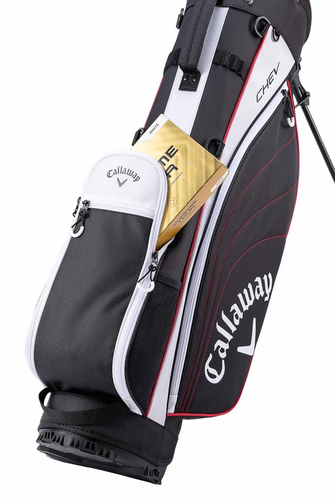 Callaway Caddy Bag STN CHEV BLK 25 (Stand Type 9.0 Type 47 Inch Compatible 2.6kg 5 Division) Black Men's