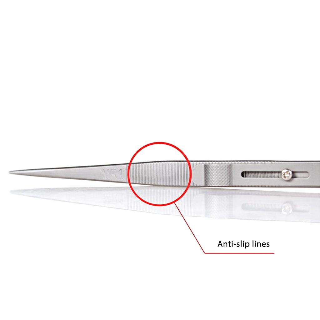 Stainless Steel Fine Tip Anti-slip Tweezer Installation for LP Vinyl Phono Dedicated Clip Vinyl Record Turntable Accesso