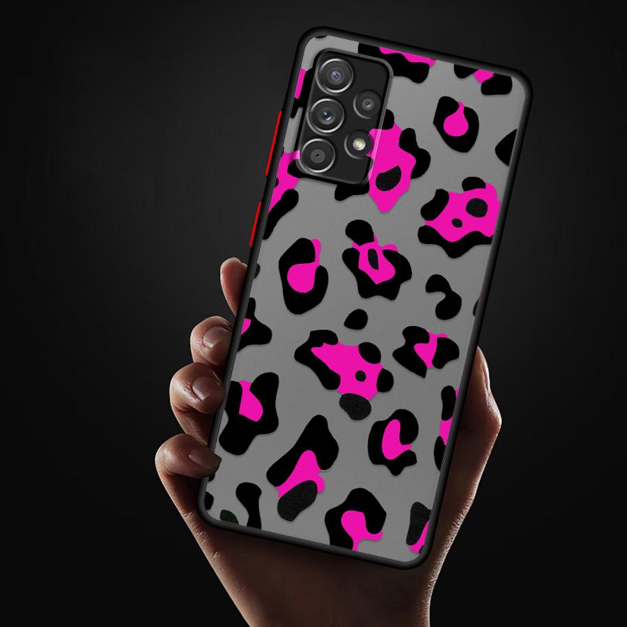 Leopard Print Phone Case for Samsung Galaxy A72 A73 A24 A71 A32 A21s A22 A33 A31 A16 A52 A23 A53 A35 Soft Cover
