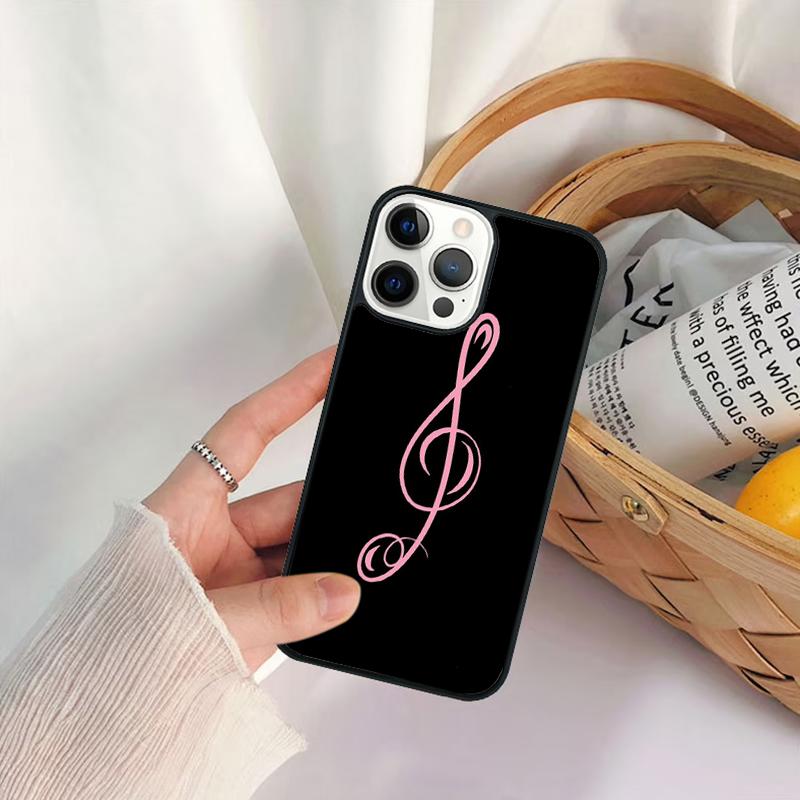 Treble Clef Music Note Phone Case For iPhone 17 Air 16 15 14 11 12 13 Pro  MAX Plus coque Cover Shell