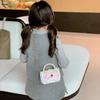 Little Girls Elegant Bow Shoulder Bag Fashionable Chain Strap Versatile Kids Purse