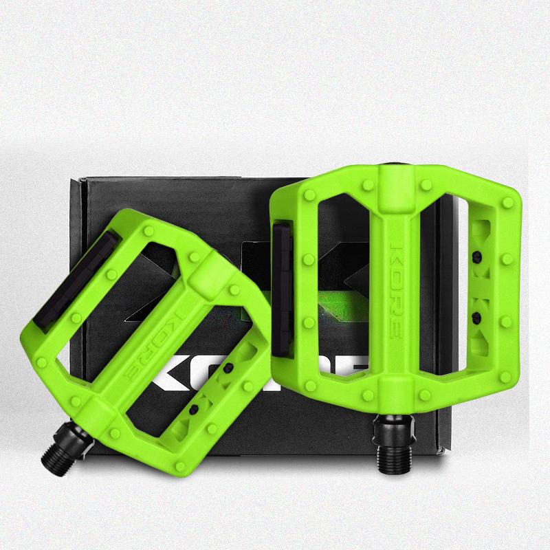 KORE Bicycle Pedals Anti-slip Ultralight Nylon Water-proof Footrest Road BMX MTB Flat Platform Bicycle Parts Accessories K916