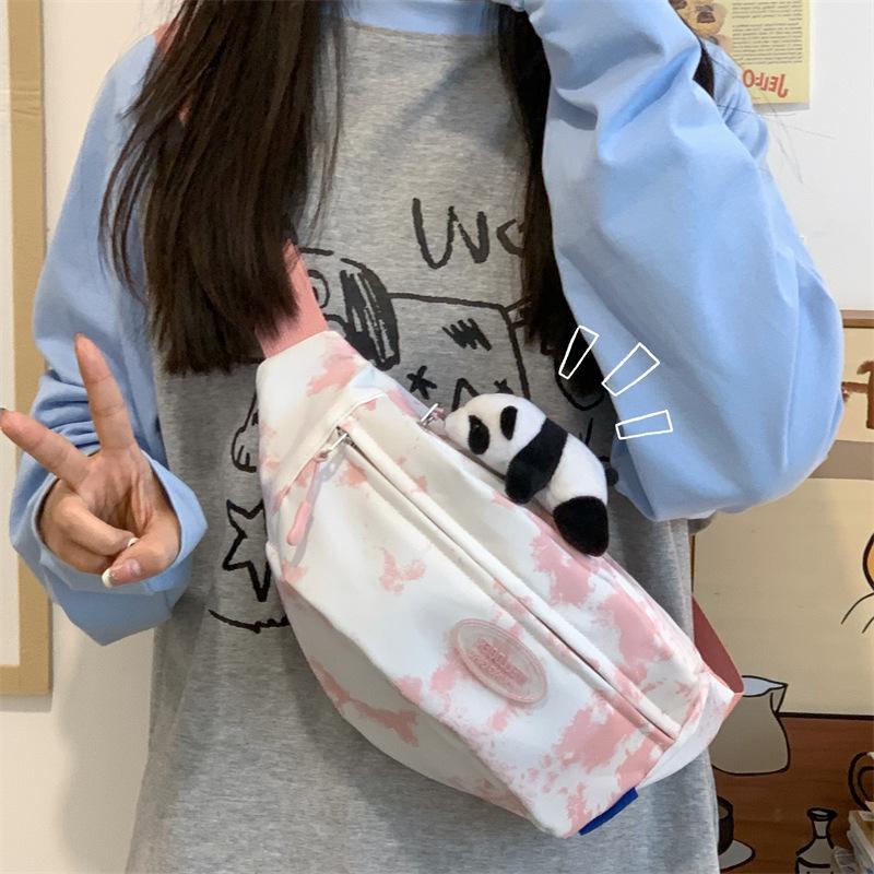 Women's Tie-Dye One-Shoulder Bag: Trendy, Versatile, Summer Waist & Cycling Bag