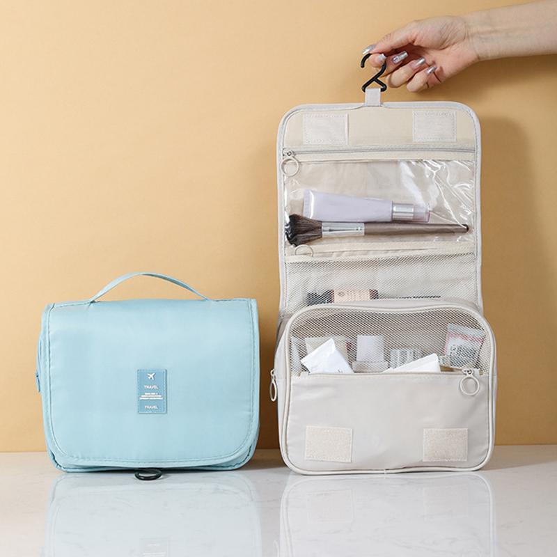 Portable Hook Toilet Bag Multi Functional Travel Waterproof Wear Resistant Multi Layer Storage Large Capacity Makeup Bag
