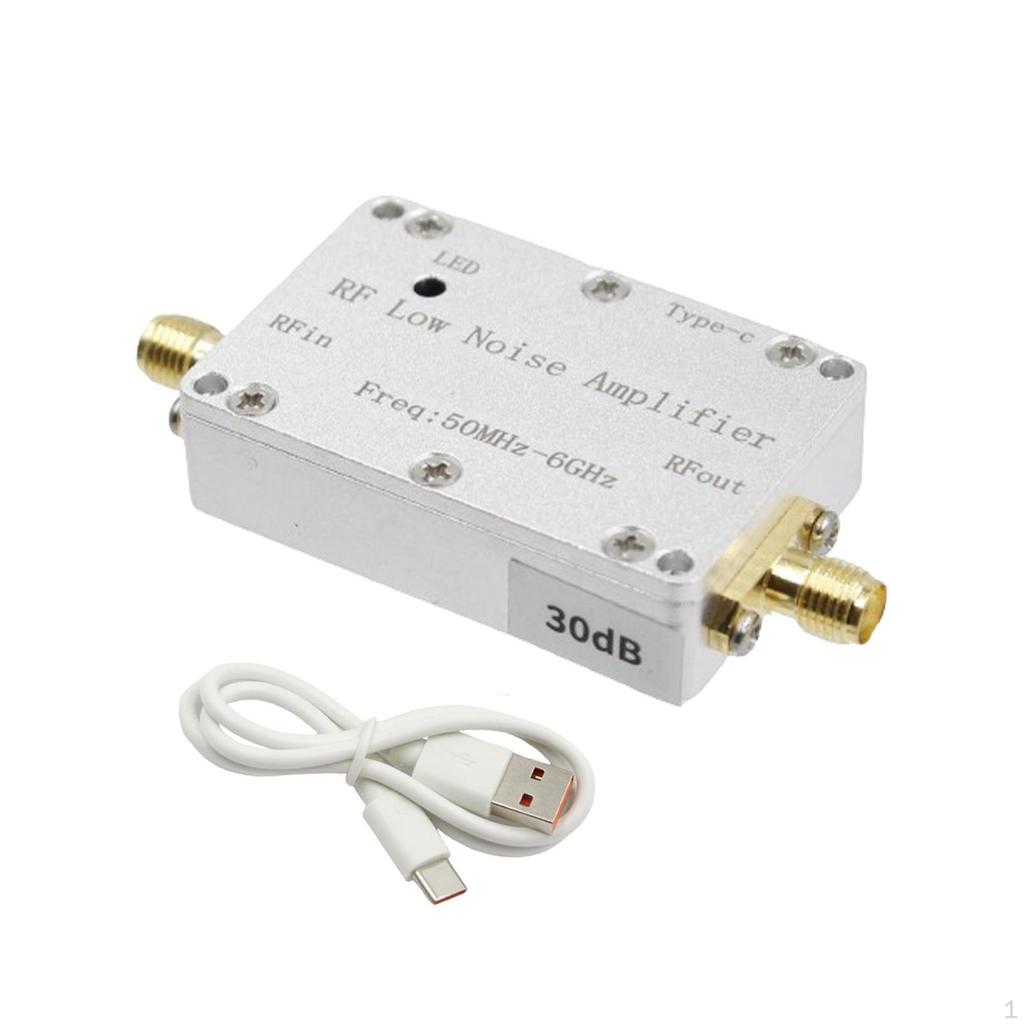 50M-6GHz RF Amplifier Type C Interface Aluminum Alloy Low Noise