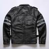 Casual Real Cowhide Genuine Leather Jacket Slim Mens Clothes Spring Autumn Men's Cow Leather Clothing