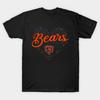 Camiseta Estampada Negra para Hombre Chicago-Bears Estampado con Papel de Transferencia Sin Corte Camiseta de Algodón