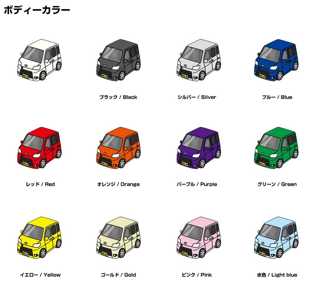 [MKJP] Custom Key Chain Daihatsu Hijet Cargo Cruise S331V Base: Black, blue (pale)