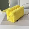 Plush Cosmetic Bag Portable Travel Makeup Bag Fuzzy Toiletry Bag for Women Skincare Products Makeup Brushes