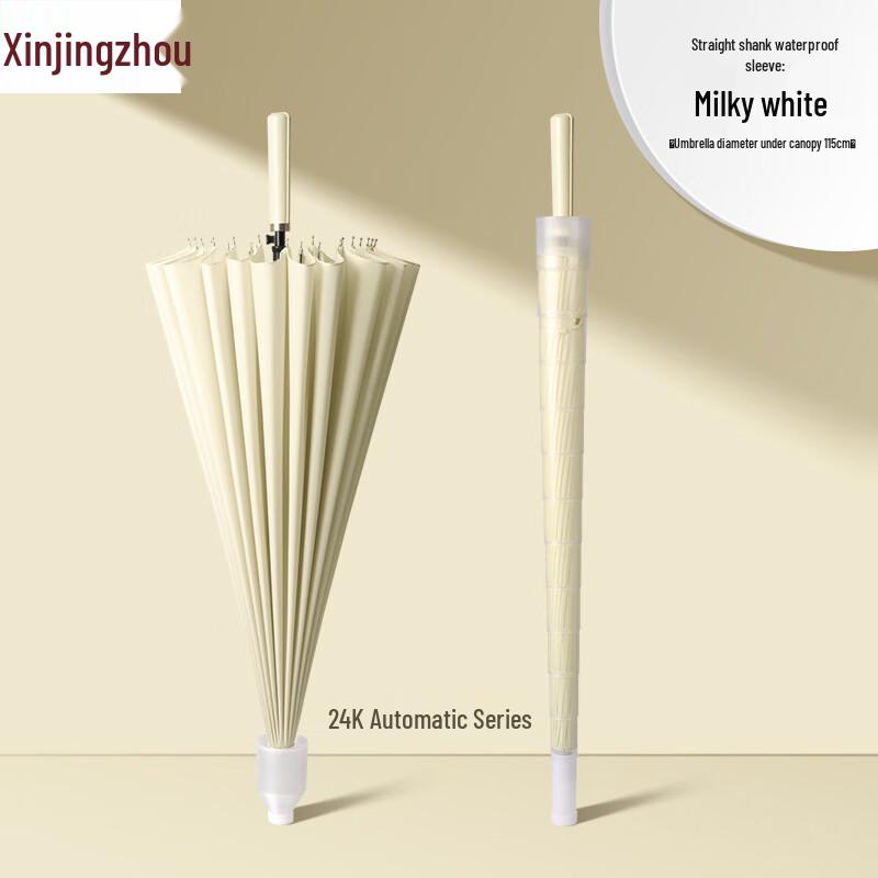 24-Rib Automatic Straight Umbrella