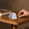 Decoração de Casa Estilo Gótico Incensário 3D Impresso em Forma de Lápide, Porta-Lápide para Incensos em Cone, Ornamento Criativo para Mesa, Espaços de Meditação e Yoga