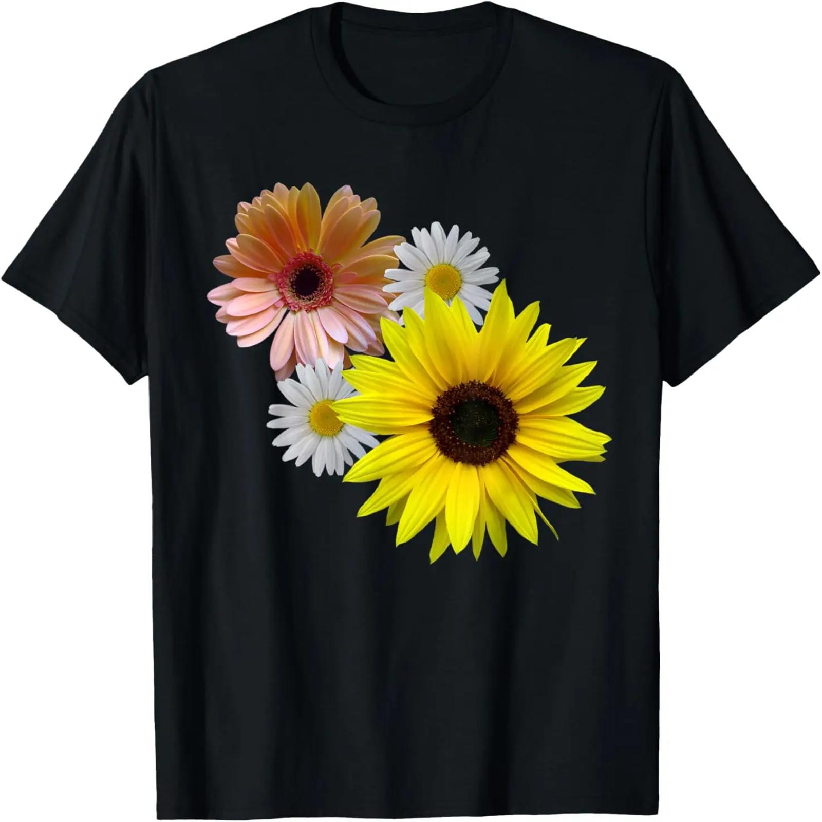 

Women Wildflower Summer Flowers Blooming Floral Graphic T-Shirt XXXXXL чёрный