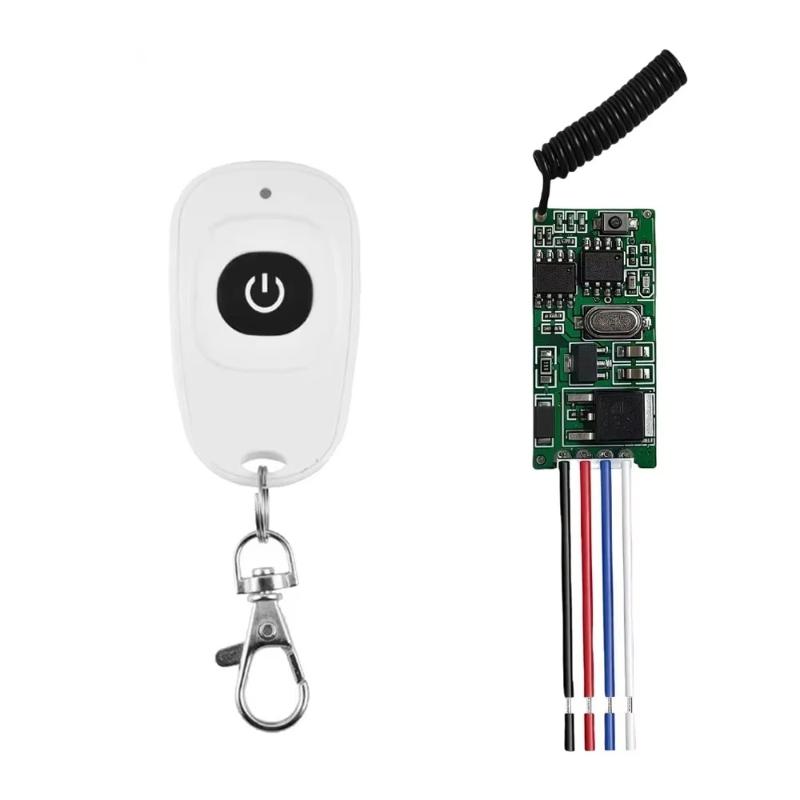433MHz RF Wireless Remote Control 1CH Mini Relay Switch 3.6V-24V Energy Saving for LED Lamp Holiday Lighting Control