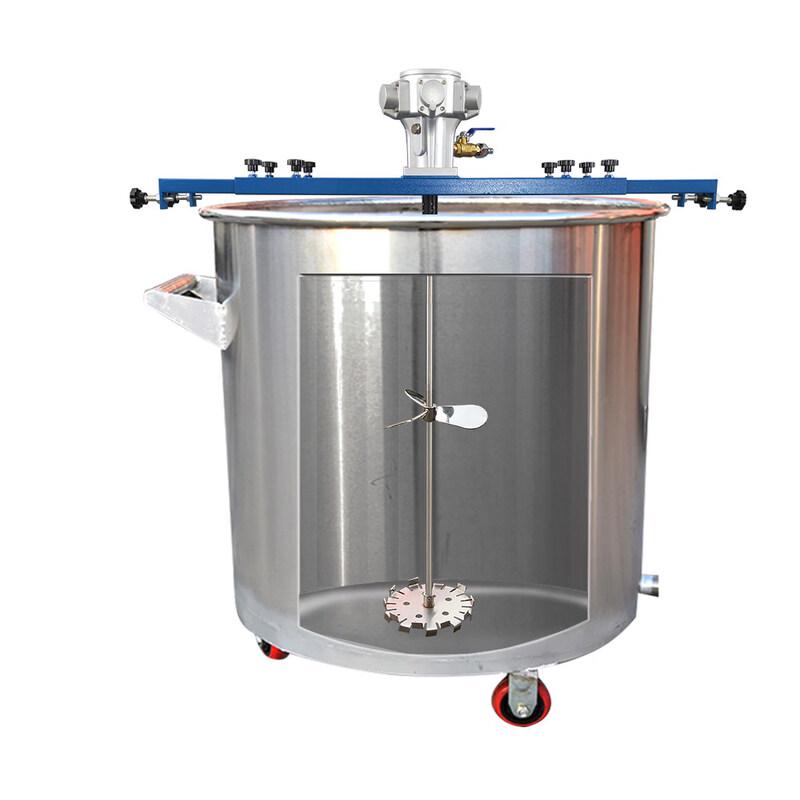 100 Gallon Stainless Steel Automatic Lifting Pneumatic Mixer
