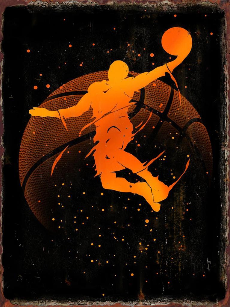 Basketball Colorful Metal Tin Signs Sports Venues Decoration Poster NBA Match Hall Wall Decor Plaques Home Art Hanging Pictur