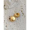 Sterling Silver Needle Fashion Niche Normcore Bag Design Shaped Metal Brushed Water Drop Beanie Earrings Fancy Ear Studs