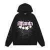 Felpa Oversize Unisex con Stampa di Lettere Metallizzate Stile Hip Hop Felpa in Cotone Uomo Abbigliamento Casual Invernale