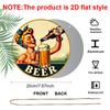 2D Flat Aluminum 7.87 Inch X 7.87 Inch Vintage Woman Pouring Beer Style Wall Hanging. Suitable for Bars, Living Rooms, Home Cellars, Kitchens
