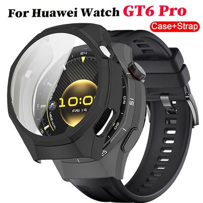 TPU Case+Silicone Strap For Huawei Watch GT6 Pro 46MM All-Around Screen Protective Cover Shell Sport Band Bracelet