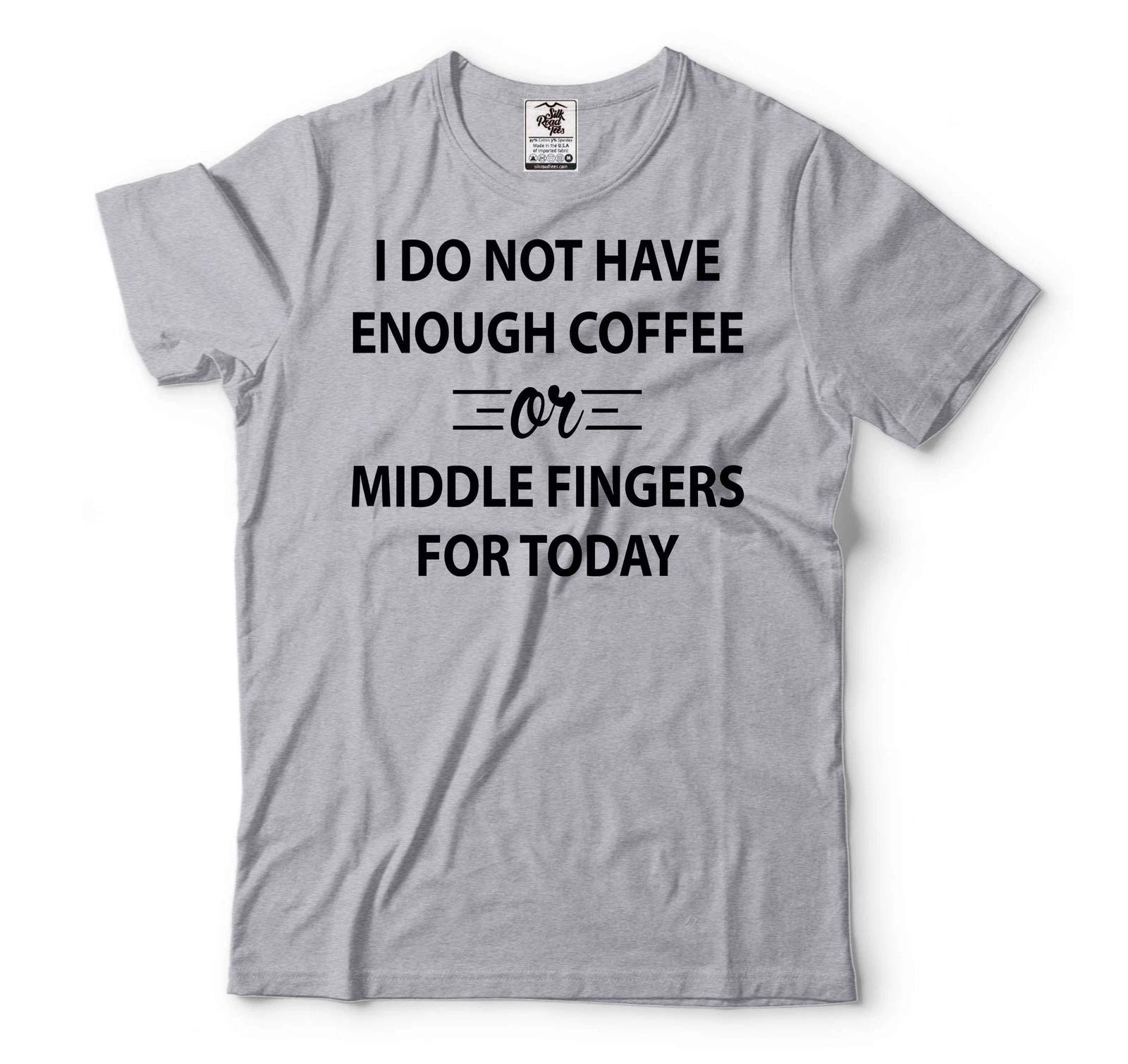 У меня Недостаточно Кофе Футболка Смешная Кофейная Футболка Футболка с Забавной Надписью 3XL