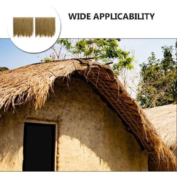 2Pcs Simulated Thatch Straw Roof for Garden Decor Artificial Thatch Roofing for Simulation Thatch for Tiki Bar Patio and Fence Decoration