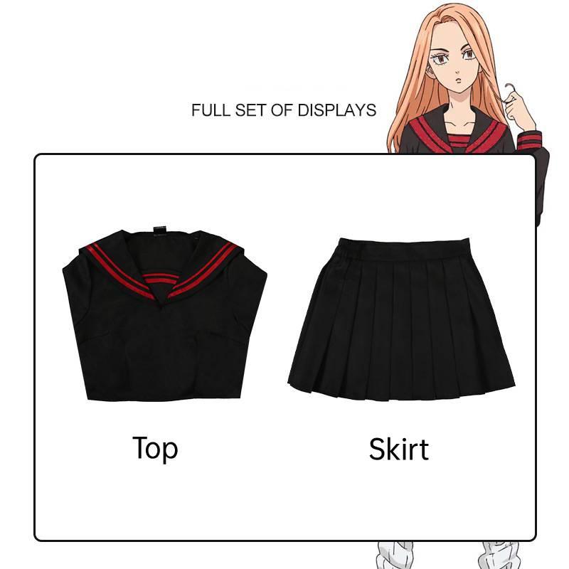 

Shiba Revengers Tokyo Yuzuha Cosplay Womens Jk Short Skirt Set Anime Same Style XS