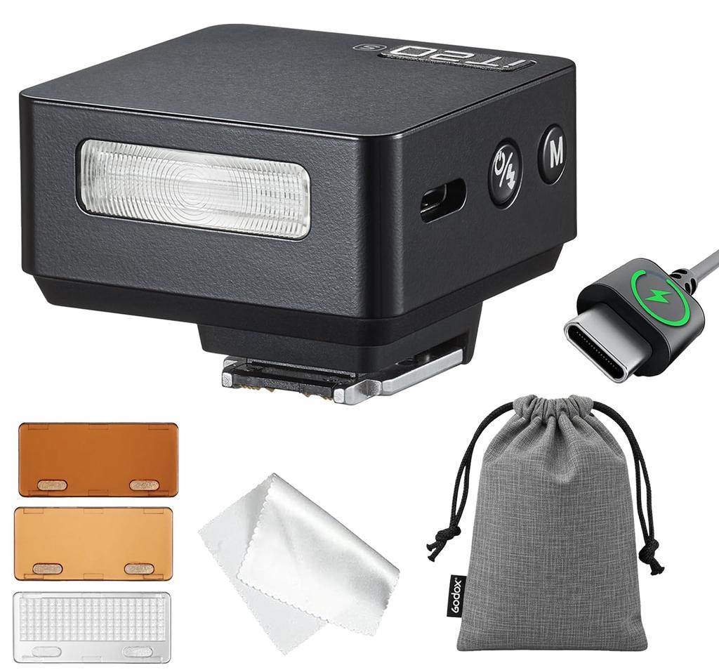Godox iT20S Flash for Compact yet 700 Full Recycle TTL Auto and M Manual Lightweight Design at Just Black Japanese Instruction On-Camera Sony,