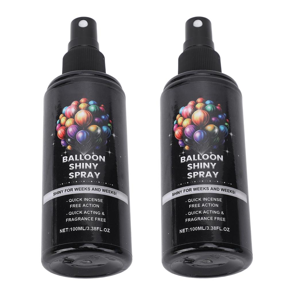 2 Pcs Balloon Shine Spray Instant Gloss Vibrant Finish Balloon High Gloss Spray for Enhance Party Decor 100 ML