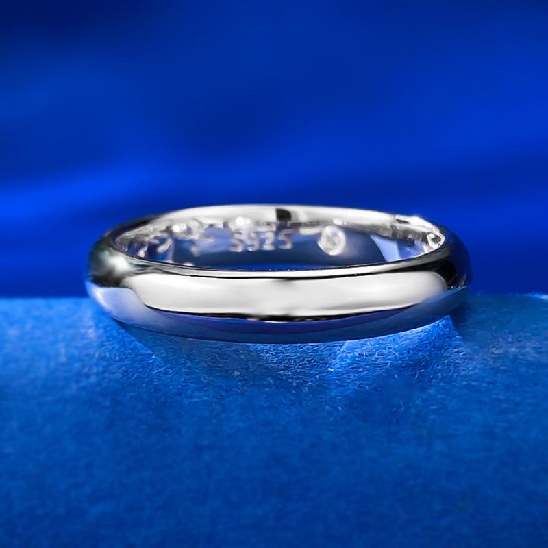 New S925 Full Body Silver Thick and Smooth Surface Ring Ins Cold Wind Stacked Ring Women's Exquisite Proposal Jewelry