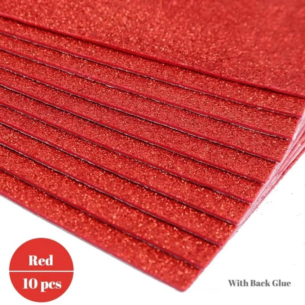 DIY Selbstklebendes Glitzer-Schaumstoffpapier EVA A4 Bastel-Schneidebögen Papier-Flash Bunte Karton-Dekorationen