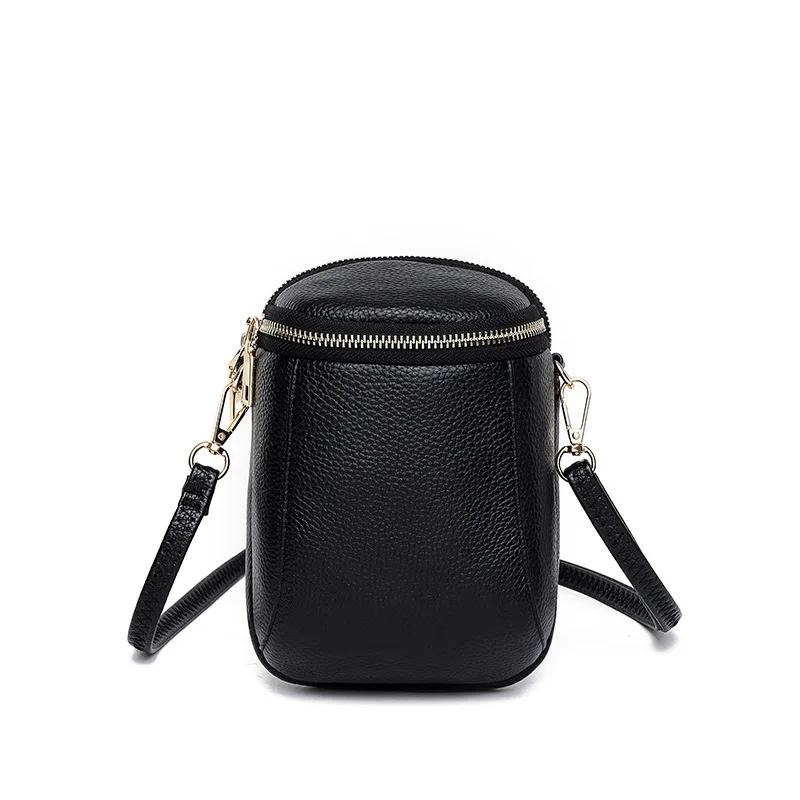 

Women Crossbody Shoulder Bag Genuine Leather Small Messenger Bags Female Phe Bags Lady Purse Bag чёрный