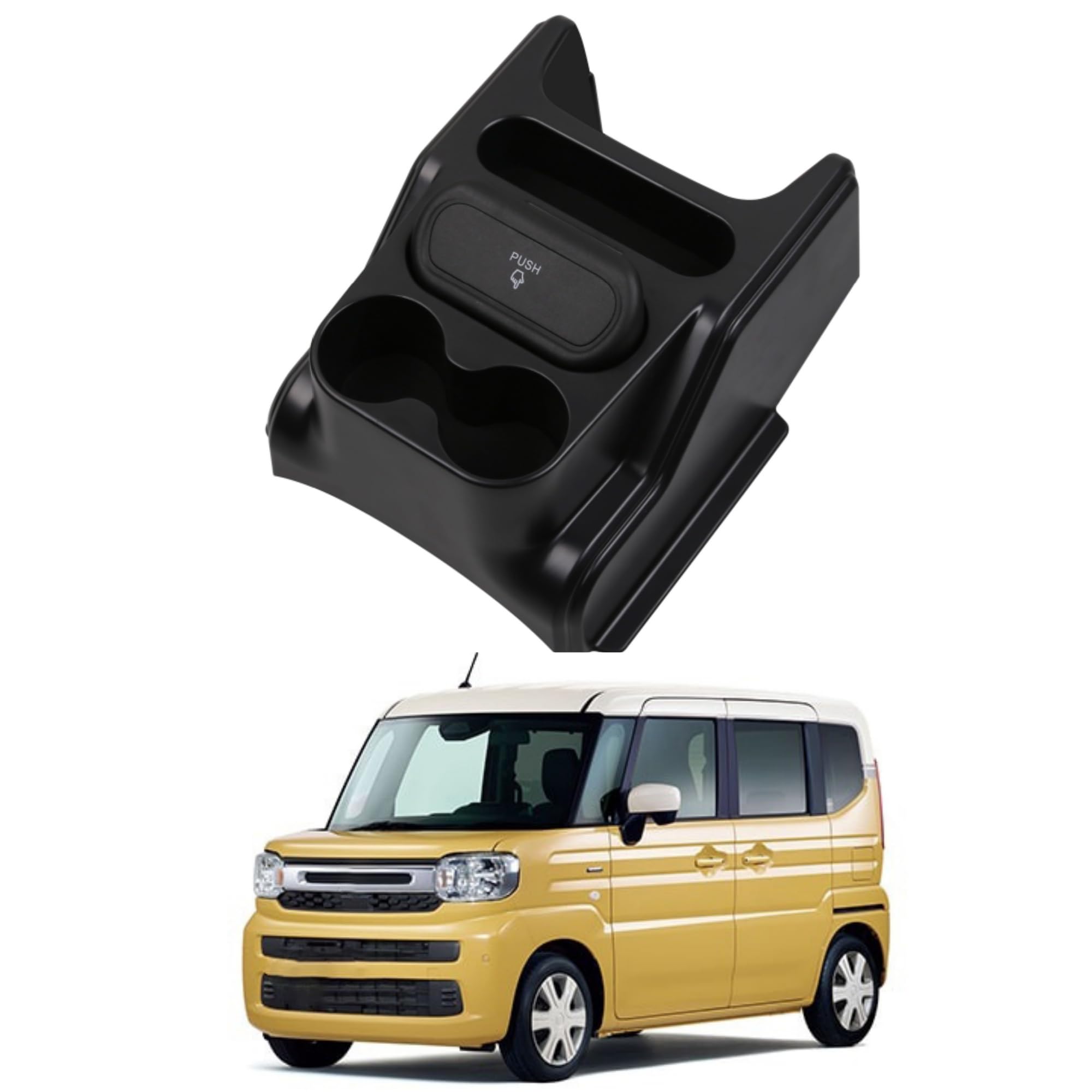 EopTatoo Compatible with the New Custom Console Trash Drink Interior Custom Parts Spacia/Spacia MK54S/MK94S Accessories Box, Can, Holder, чёрный