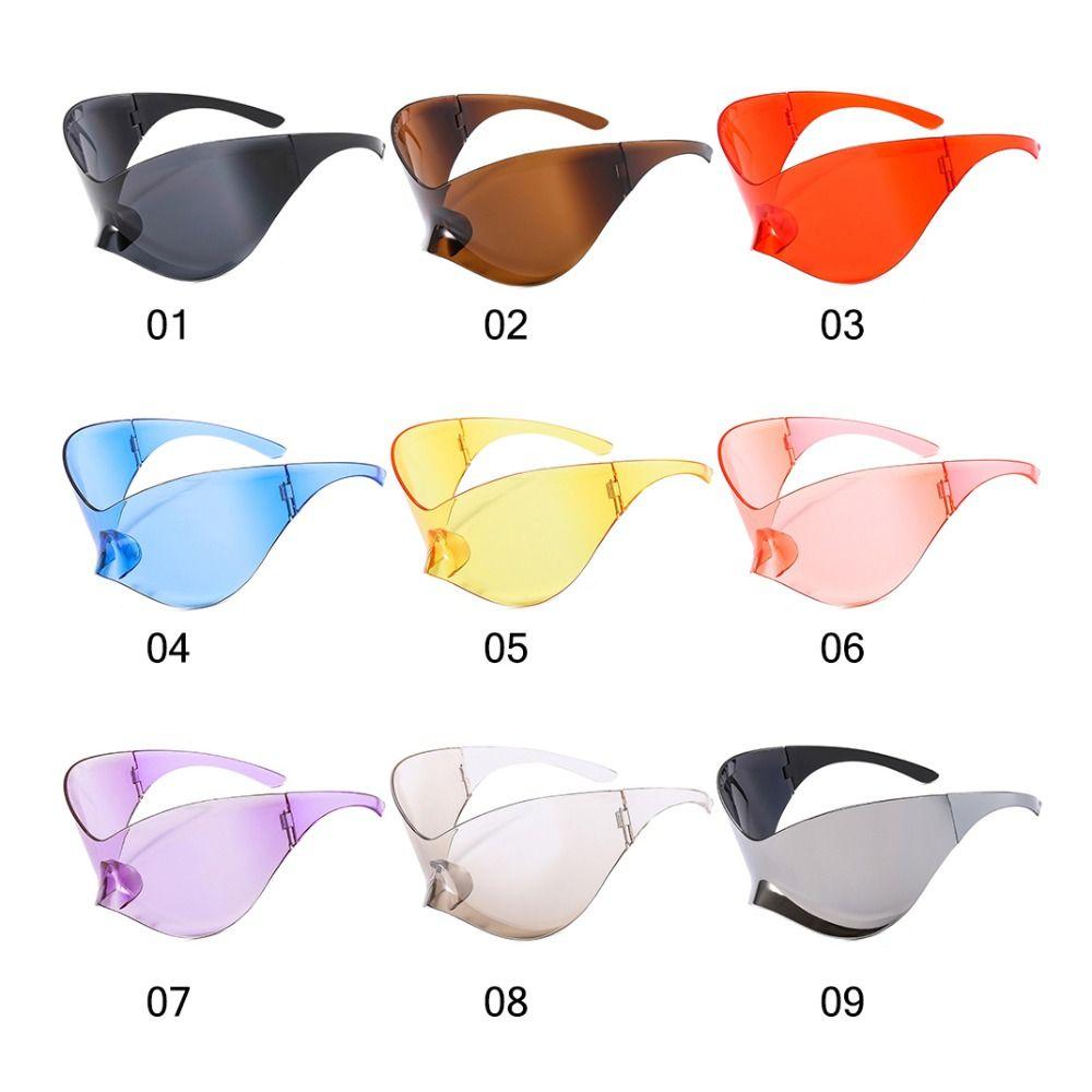 Fashion Sports Sun Glasses Oversized Punk Futuristic Sunglasses Shades for Men Women Y2K Sunglasses Wrap Around