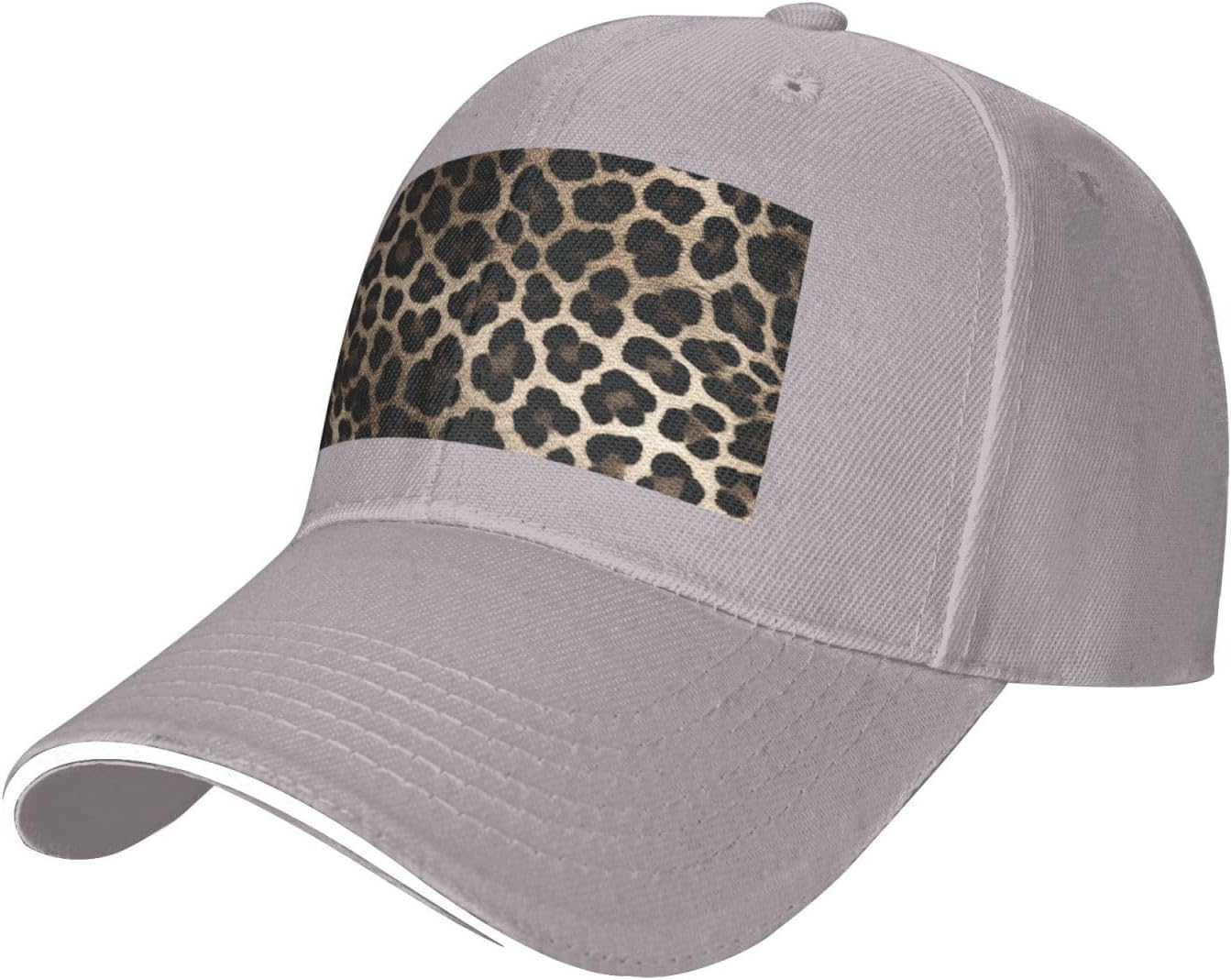 

Leopard Print Baseball Cap Polyester Adjustable Sun Protection Casual Dad Hat for Unisex Adults One Size