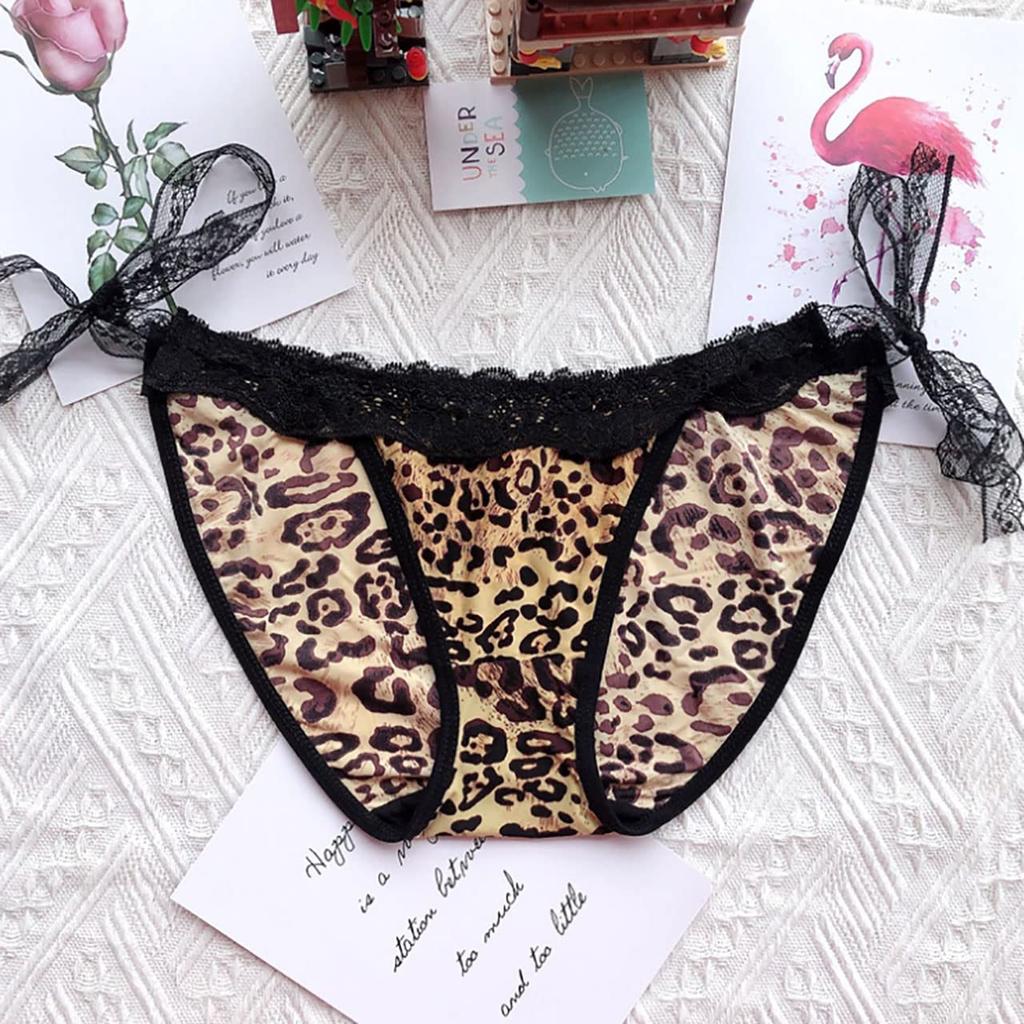 ONE LIMITATION Leopard Print Lace Thong PT003 Panties, Panties, Underwear, Lingerie, Women's, (2. Brown)