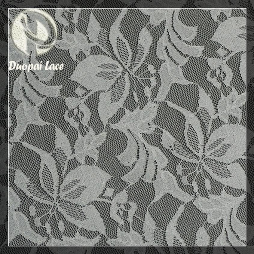 Large Horn Elastic Magnolia Butterfly Lace Mesh Jacquard Fabric