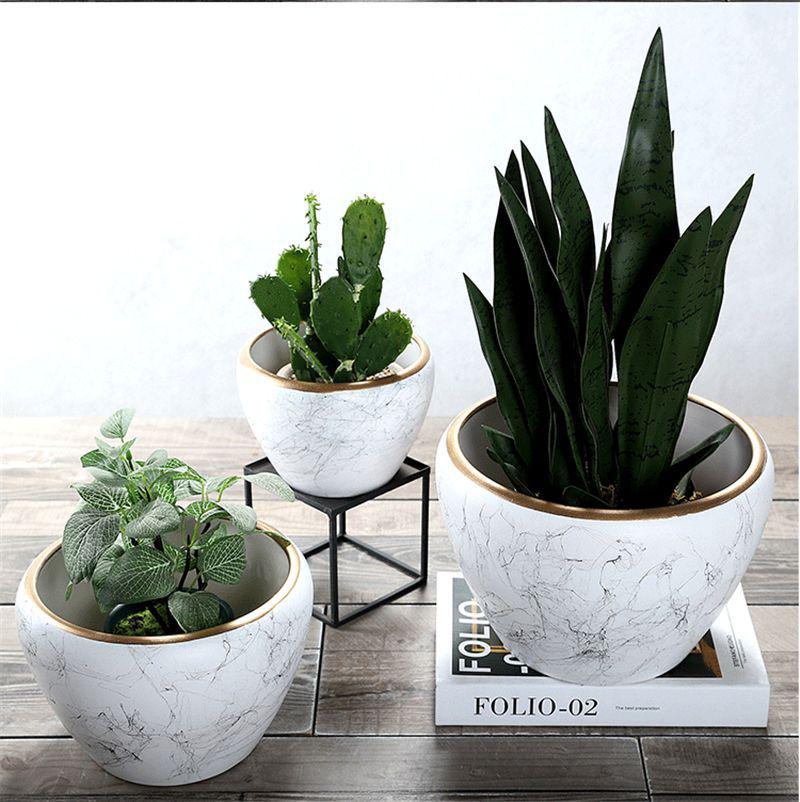 Nordic Style Extra-Large Ceramic Flower Pot for Indoor/Outdoor Use - Ideal for Money Tree, Pothos, and Creative Bonsai.