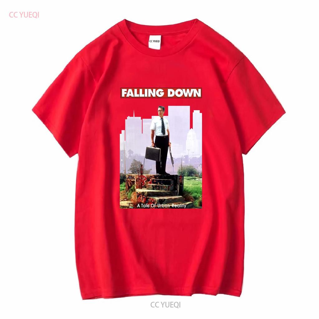 Falling Down T shirt black movie poster Michael Douglas all sizes S 5XL vintage Washed Soft Top For Everyday Wear Breathable