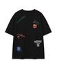 WACKY WILLY Multi-Graphic Short Sleeve T-Shirt Black
